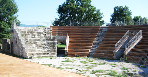 The entrances to the bleachers (vomitoria)