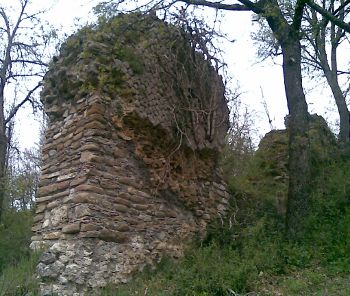 Wall of the building relating to the last stretch of aqueduct  at the entrance of the city, in locality San Giuseppe