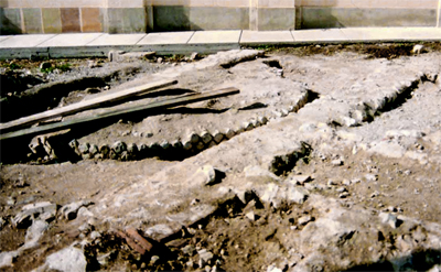 The excavation of the small temple of Serapis